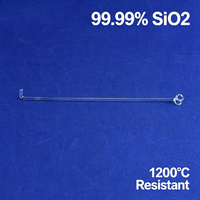 Bâtonnet d'Agitation en Quartz Transparent, Extrémité en Forme de Pagaie, Pureté 99,99%, Transmittance 92%, Diamètre 1-50mm, Longueur Personnalisable, Marque HaiChuan 1100C