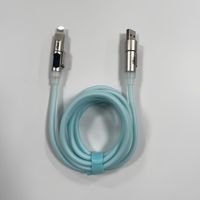 Cable de Datos de Carga Rápida con Pantalla Digital Inteligente de Silicona Líquida Cuatro en Uno de 240 W con Logotipo Personalizado para CarPlay CarLife