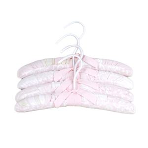 Cintre antidérapant en tissu Satin <span class=keywords><strong>blanc</strong></span> pour enfants, Logo imprimé, livraison gratuite - Product Image 4