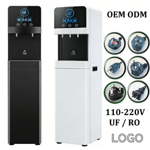 Distributeur d'eau sur pied personnalisable avec filtration directe, osmose inverse et UF, 3 niveaux de TDS, eau chaude et froide, 3 robinets - Product Image 1