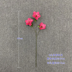 Fleurs artificielles d'hibiscus et de pivoine, 3 têtes par tige, 65 cm, accessoires de décoration de mariage pour la maison et l'extérieur - Product Image 2