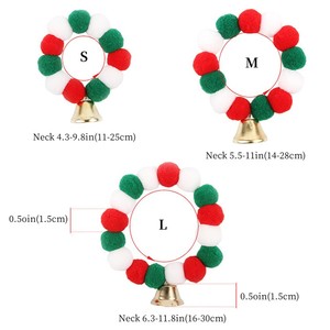 Homeplanet Bestseller Huisdier Kerstkat Hond Haarbal Kraag Opknoping Decoratie Elastische Pet Kerst Bell Accessoires Schattige Kat Halsband - Product Image 6