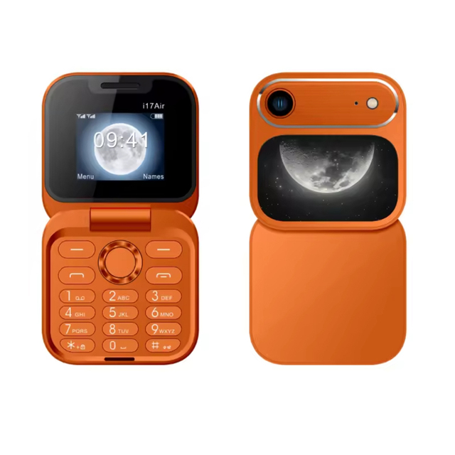 New I17 Mini Dual SIM Card Fold Mobile Phone 2G Network Video Player Flashlight FM Radio Magic Voice Small Box Cellphones