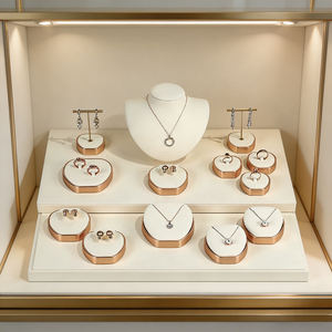 Custom Microfiber Modern Jewelry Tray Organizer Premium Display Container for Bracelet <b>Necklace</b> <b>Ring</b> Earrings - Product Image 4