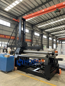 HOGI W12-6x1500mm数控液压<span class=keywords><strong>4</strong></span>辊金属板轧钢机PLC编程 - Product Image 3