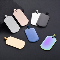 Porte-clés personnalisé en acier inoxydable poli pour chiens, pendentif vierge à graver au laser, étiquette d'identification métallique par sublimation