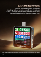 Testeur USB, Voltmètre Numérique, Ampèremètre, Testeur de Protocole de Charge Rapide PD, Testeur de Câble de Charge C2 Pro, Précision 0,1% FS