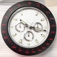Horloge murale créative en métal moderne de style vintage classique, ronde, de couleur noire, à quartz mécanique, pour la décoration de la maison