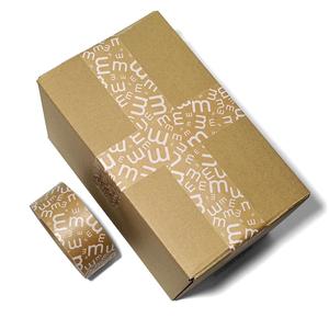 شريط تغليف ورقي كرافت صديق للبيئة مطبوع بشعار مخصص، شريط تغليف بني لاصق ذاتي الإغلاق من ورق الكرافت - Product Image 2