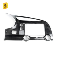 Bezel Layar Konsol Tengah Serat Karbon Shasha untuk Corvette C7 2014-2019 Aksesoris Interior