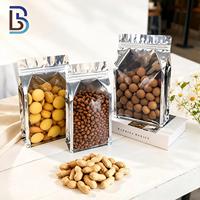 Pochette à fond plat Lebei à 8 soudures latérales en PE de qualité alimentaire pour l'emballage de noix, de snacks et de céréales, avec fermeture éclair refermable