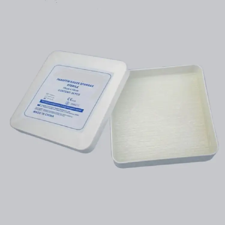 Tek kullanımlık sarf malzemesi parafin gazlı bez yara bakımı emici yüksek kaliteli 10x10