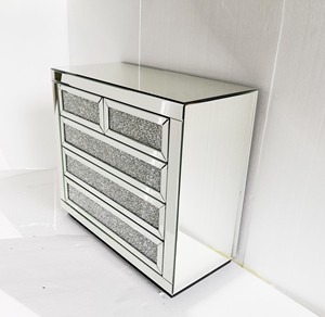 Tiroirs tactiles automatiques, coiffeuse en diamant, avec miroirs scintillants, meuble pour chambre à coucher, 4 pièces - Product Image 3