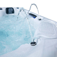 Spa OEM de Chine Fabrication 4 Personne Swim Spa Importé Acrylique Hydro Massage Jet Spa Hot Tub
