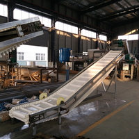 Bande transporteuse industrielle à grand angle pour bord de jupe, idéale pour matériaux irréguliers, facile à dérouler pour le transfert de charges