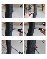 Peralatan Perbaikan Ban Tubeless Sepeda RIDERACE Dengan 10 Strip Karet untuk Perbaikan Darurat Tanpa Lem, Kit Perbaikan Tusukan Sepeda MTB dan Road Bike