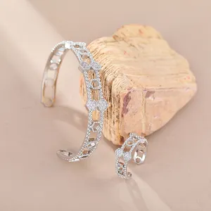 Xinting Groothandel Holle Zilveren Honingraat Festival Kerst Cadeau Charme Armbanden Ringen Set