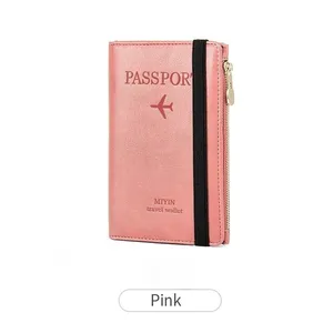 Passport RFID Premium Compact Custom Pu Leather Slim Print Travel Organizer Wallet Passport Holder