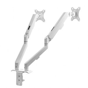 <b>White</b> Dual Monitor Arm Mount <b>Computer</b> Monitor Bracket Suporte <b>Desk</b> mount Stand - Product Image 4