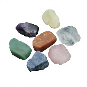 Lot de Pierres Brutes Naturelles 7 Chakras, Collection de Pierres Précieuses Polies en Agate avec Pochette en Velours pour Yoga et Décoration Intérieure - Product Image 2