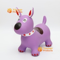 Brincolín Inflable Unisex de PVC con Forma de Perro y Jirafa, Juguete de Salto Suave para Niños, Hecho de Plástico