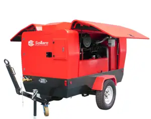 drilling rig portable screw air compressor diesel powered compressor air compressor for drilling wells