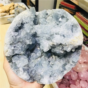 Bán buôn nguyên liệu tự nhiên <span class=keywords><strong>celestite</strong></span> geode chữa bệnh tinh thể cụm để trang trí - Product Image 3