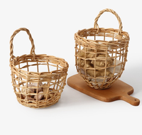 Petit panier de rangement mural pour cuisine - Design moderne et écologique pour comptoirs