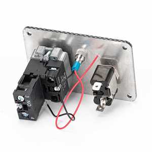 Interrupteur à bascule 2-en-1 pour démarrage moteur de voiture, SPST marche/arrêt, avec indicateur LED rouge, panneau d'interrupteur d'allumage 12V pour voiture de course avec couvercle de sécurité - Product Image 6