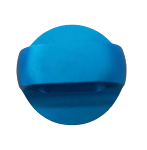 Conector de rosca escalonada de aluminio anodizado azul, mecanizado CNC personalizado, con ranura ovalada para piezas de automatización de motocicletas - Product Image 6