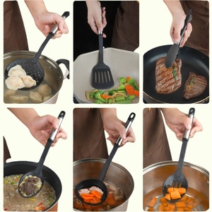 Nylon Kitchen Tool <b>Set</b> 19 Piece Cooking Spatulas Shovels Grater <b>Measuring</b> Spoons <b>Cups</b> BPA Free Hand Wash Only - Product Image 2