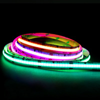Bande LED COB adressable DC12/24V 576 LED/m WS2811 SPI programmable RGBIC sans points, bande lumineuse couleur rêve pour KTV, jeux et décoration