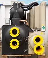 Yüksek Verimli Otomatik Su Soğutmalı HVAC Soğutma Makinesi 224.9KW R134a Endüstriyel Ticari Bina Merkezi Klima