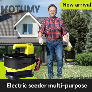 Épandeur d'engrais agricole portatif électrique avec batterie 20V, <span class=keywords><strong>semoir</strong></span> rechargeable pour semences d'herbe et de légumes - Product Image 3