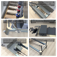 Machine de Pilates Reformer en alliage d'aluminium à glissement silencieux et haute sécurité, avec ressorts de résistance réglables – Nouveauté 2026, Offre Spéciale