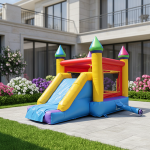 La casa gonfiabile del trampolino dei bambini più venduti adatta a bambini per saltare il castello del trampolino con gli scivoli - Product Image 2