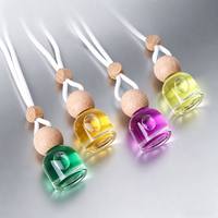 Diffuseur d'huiles essentielles pour voiture moderne en verre liquide personnalisé de 10 ml, parfum d'ambiance, flacon de parfum, ornement suspendu