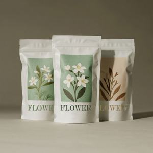 Custom Printed Moisture Proof Reusable Ziplock Stand <b>Pouch</b> Aluminum Foil <b>Laminated</b> Mylar Bags for Skincare Body Bath Soap Bag - Product Image 3