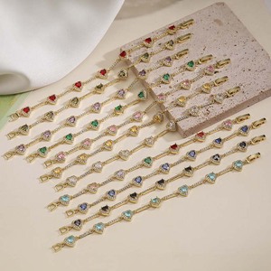 Bracciali di Lusso con Zirconi a Forma di Cuore per Donne, Gioielli di Alta Gamma - Product Image 1
