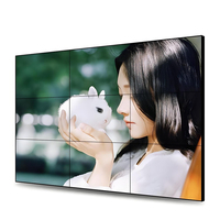 BOE 55 pulgadas empalme LCD Video pared pantalla frontal mantenimiento gabinete montaje en pared OEM con soporte de gráficos para animación