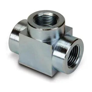 FZ1612, Hochdruck anschluss, T-Stück, maximaler Betriebs druck von 10.000 psi, Anschluss von 3/8 "NPTF-Buchse auf 3/8" NPTF-Buchse