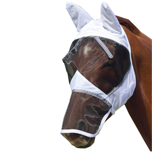 Voile anti-mouches respirant en maille pour cheval avec couvre-oreilles Produit pour l'entretien des chevaux Peut être personnalisé - Product Image 4
