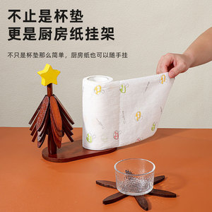 Tree Heat Insulation Mat Anti-scalding Home Dining <b>Table</b> Creative Coaster Mushroom Toothpick Holder Set - Product Image 1