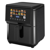 Service OEM ODM, friteuse à air numérique en acier inoxydable 9L, logo personnalisé en usine, friteuse à air intelligente