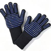 Gants de barbecue résistants à la chaleur en silicone, mitaines de four en gros, gants de cuisine épais résistants à la chaleur en coton pour barbecue avec logo personnalisé