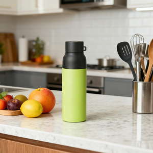 Bouteille isotherme personnalisée en acier inoxydable à double paroi de 500 ml, <span class=keywords><strong>thermos</strong></span> isolé à ouverture à un bouton avec filtre à thé - Product Image 2