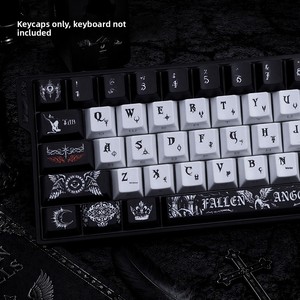 Teclas de Teclado Mecánico OEM Dark Angel Transfronterizas - PBT Sublimado en Cinco Caras, Idiomas Ruso/Inglés, Empaque en Caja - Product Image 4