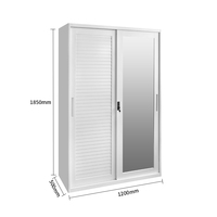 Armoire coulissante en acier embossé à 2 portes, placard métallique moderne pour chambre à coucher, meuble de rangement pour vêtements, organisateur de meubles sur mesure pour la maison