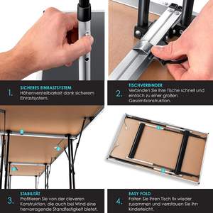 <span class=keywords><strong>Table</strong></span> Multifonctionnelle Professionnelle 3 Pièces 100X60 Cm, <span class=keywords><strong>Table</strong></span> à Papier Peint, <span class=keywords><strong>Table</strong></span> Pliante, <span class=keywords><strong>Table</strong></span> de Marché aux Puces, <span class=keywords><strong>Table</strong></span> <span class=keywords><strong>d</strong></span>'<span class=keywords><strong>Appoint</strong></span> - Product Image 3