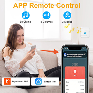 Sistema <span class=keywords><strong>de</strong></span> Llamadas Wifi Daytech Tuya, Botón <span class=keywords><strong>de</strong></span> <span class=keywords><strong>Emergencia</strong></span> SOS Portátil, Alarma Personal para Personas Mayores que Viven Solas - Product Image 2